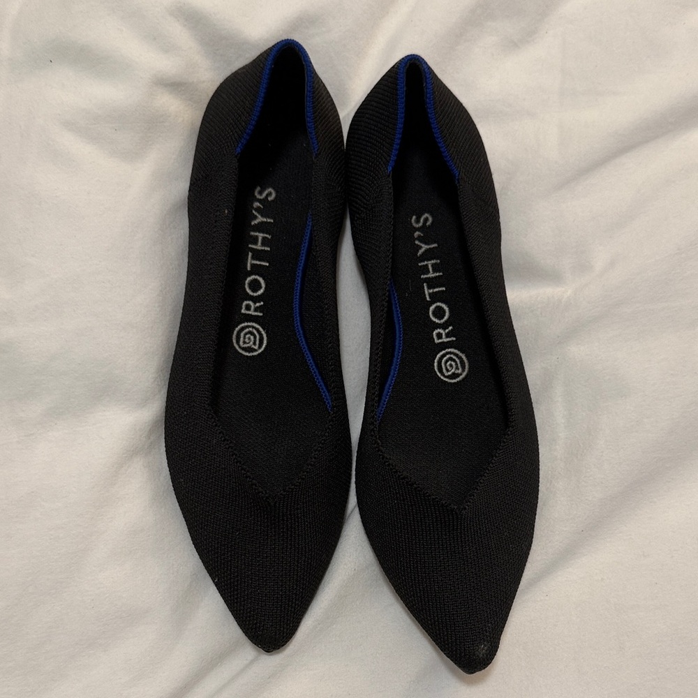 Rothy's Black Pointed Women's Flats
